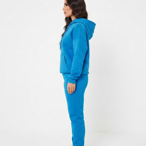 Conjunto de Sudadera con Capucha Oversize para Mujer, Conjunto Premium de Sudadera y Pantalones de Chándal de Forro Polar, Estilo Urbano, Ajuste Holgado - Product Image 1