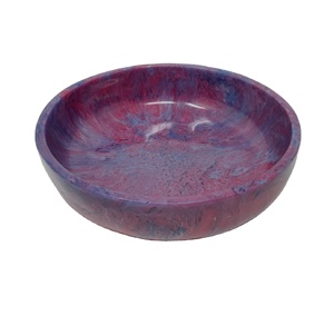 Tazón de Resina Hecho a Mano, Diseño Bohemio, Morado y Rojo, Plato para Servir Comida, Decoración para Regalo - Product Image 1