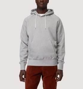 Sweat à capuche zippé en molleton gris basique pour homme, coupe régulière, chaud pour l'hiver, style streetwear, coupe oversize, cordon de serrage écologique - Product Image 1