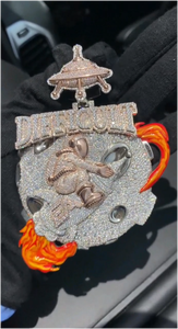 Colgante de Hip Hop Personalizado, Colgante Redondo con Incrustaciones de Moissanita, Cadena Cubana para Hombre, Plata 925, Colgante con Inicial de Letra y Diamantes - Product Image 4