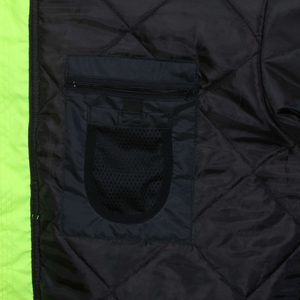 High Visibility Safety <b>Jacket</b> With Reflective Strips Custom Design Outdoor Workwear For All Seasons - Product Image 3