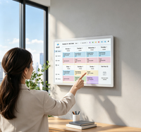 Horloge murale numérique intelligente avec écran tactile WiFi de 21,5 pouces pour la planification quotidienne et hebdomadaire de la famille