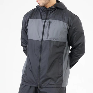 Custom Men's Zipper up Lightweight Jacket Set Streetwear <b>Windbreaker</b> Windproof Nylon Tracksuit Waterproof Polyester Tracksuit - Product Image 3