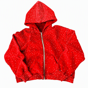 Sweat à capuche zippé à motif lettres jaunes, coupe classique, décontracté, unisexe, en molleton de coton tricoté, écoresponsable, style streetwear hiver - Product Image 4