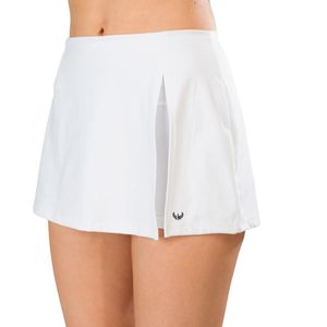 Women's <b>White</b> Athletic <b>Skirt</b> with Built In Shorts Breathable Stretch Golf Running Workout Fitness Sportswear - Product Image 1