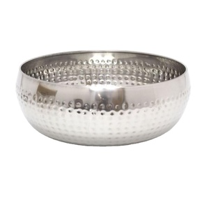 Tazón de Acero Inoxidable para Servir Alimentos, Textura Martillada, Apto para Lavavajillas, Ecológico, Tazones para Mezclar Galletas, para Uso en la Cocina - Product Image 1