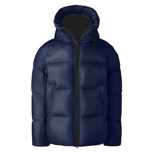 Nouvelle arrivée : veste d'hiver pour homme, légère, de haute qualité, avec capuche et logo sur le devant, respirante et écologique, faible MOQ - Product Image 1