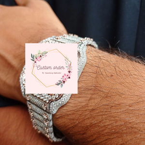 นาฬิกาข้อมือผู้ชายสแตนเลสสตีลสี่เหลี่ยมจัตุรัสแบบอัตโนมัติ ดีไซน์หรูหรา ชุบทองคำสีกุหลาบ หน้าปัดกระจก ประดับเพชร รุ่นลิมิเต็ด - Product Image 3