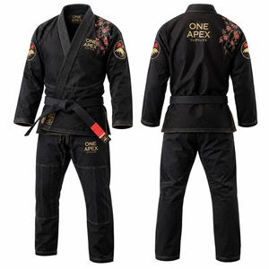 Kimono de Jiu-Jitsu noir pour homme, uniforme d'arts martiaux, ensemble de combinaison d'entraînement et de compétition brodé BJJ - Product Image 1