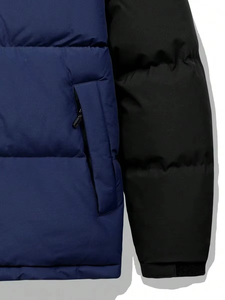 Custom Logo <b>Men's</b> <b>Winter</b> Outdoor Windproof Breathable <b>Waterproof</b> Canvas Stand Collar Quilted Puffer <b>Jacket</b> Solid - Product Image 6