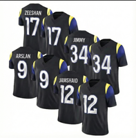 Maillots de football américain brodés, noms des équipes cousus, logo sur le devant, grande taille, respirant, séchage rapide, col en V, unisexe, adultes, été