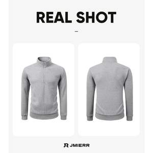 Pull à col montant zippé pour homme personnalisé, sweat-shirt en polaire léger à manches longues pour l'extérieur - Product Image 2