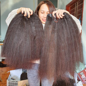 Cheveux humains vietnamiens Yaki Kinky Straight avec faisceaux - Product Image 5