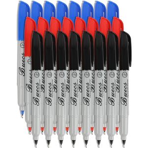 ปากกามาร์คเกอร์หัวเล็กพิเศษ 24 ด้าม 3 สี ใช้ได้กับกระดาษ พลาสติก หิน แก้ว โลหะ-ปากกาเขียนถาวร - Product Image 1