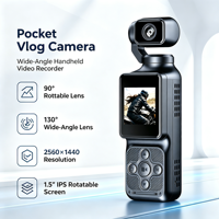IFA03 Q9 Cámara de Acción Portátil con Pantalla IPS de 1.5 Pulgadas y 130° °   Gran Angular 90 °   Cámara Deportiva Portátil de Mano con Lente Giratoria y Zoom 8X