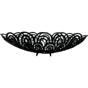 Bol décoratif en métal noir ajouré, idéal pour la décoration de table de mariage et la mise en scène élégante des centres de table pour événements, provenance Inde - Product Image 2