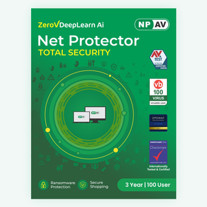 โปรแกรมป้องกันไวรัส Net Protector Antivirus Total Security 2026 3 ปี 100 ผู้ใช้ ซอฟต์แวร์ AI Powered มีสินค้าในสต็อก (ส่งทางอีเมลภายใน 1 ชั่วโมง ไม่มีแผ่น CD) - Product Image 1
