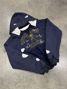 Sudadera con capucha de algodón de alta calidad, personalizada, de invierno, con lavado ácido, efecto desgastado, bordado de chenilla, estilo vintage, con corte en blanco y rotos. - Product Image 1