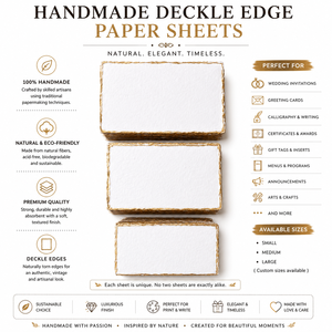 Premium Deckle Edge <b>Paper</b> with Screen Printed Edges Hard Cover Book for Invitations Stationery Gifting Events & Creative Use - Product Image 5