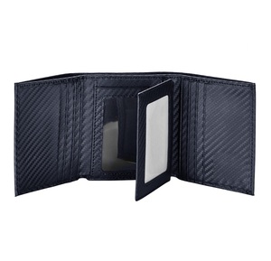 Portefeuille court de luxe personnalisé à trois volets, design moderne, multi-cartes, en cuir véritable avec doublure en PU, faible MOQ, impression de logo - Product Image 5