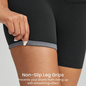 Shorts de yoga taille haute pour femmes, style athlétique, personnalisables, toucher doux, respirants, séchage rapide, pour l'impression de logo - Product Image 3
