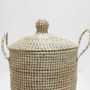 Cesta de almacenamiento de algas marinas hecha a mano de fábrica Artex Dong Thap para decoración del hogar y caja de organización de artesanías naturales - Product Image 3