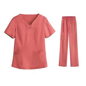 Unisex <b>Doctor</b> Satin Comfortable Breathable Nursing Scrubs Uniform <b>Set</b> Wholesale OEM Service Stretch Scrubs <b>Set</b> - Product Image 1