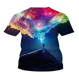 Venta al por mayor de gran tamaño piedra lavada Camiseta para los hombres de alta calidad Streetwear algodón pesado Puff impreso 100% algodón - Product Image 1