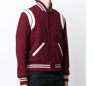 OEM Designer Custom Embroidered Logo Veristy College Bomber Flight Letterman Thin Front Varsity <b>Jacket</b> for Unisex - Product Image 5