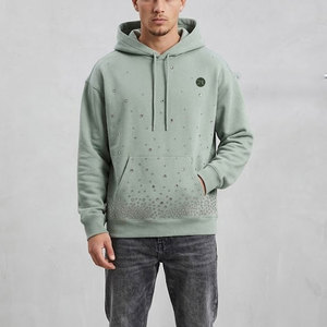 Sweats à capuche élégants avec strass, design de logo personnalisé, haute qualité, coton mélangé, pour un usage quotidien décontracté et un style streetwear. - Product Image 3