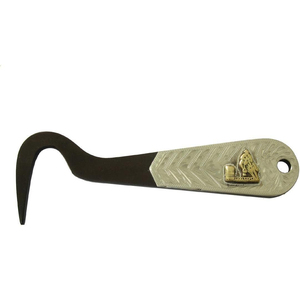 Cure- sabot antique en acier brun, gravure argentée Barrel Racing - Product Image 3