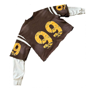 เสื้อยืดแขนยาวผู้ชายสไตล์วินเทจสั่งทำคุณภาพสูง ผ้าฝ้าย 100% ทรงโอเวอร์ไซส์ พิมพ์ลาย ล้างสี สองชั้น - Product Image 3