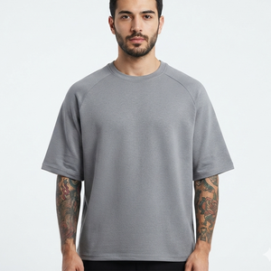 Camiseta Oversize para Hombre OEM, 180 GSM, Cuello Redondo, Estilo Hip Hop, Impresión Serigráfica Ecológica - Product Image 1