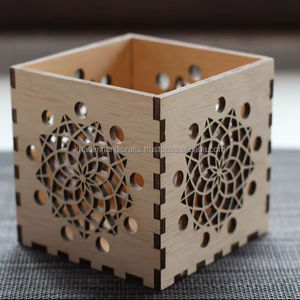 Soporte de luz en T de madera de bambú ecológico, soporte de vela decorativo sostenible para el hogar, Resort, spa y sala de meditación - Product Image 1