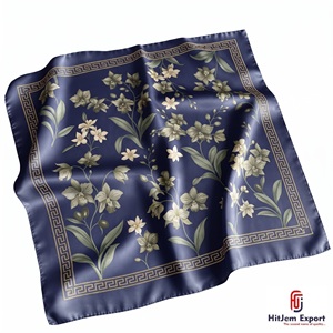 Écharpe en soie de haute qualité pour femmes, imprimée, légère, carrée, foulard, fabricant OEM ODM, produits textiles personnalisés du Hokkaido - Product Image 3