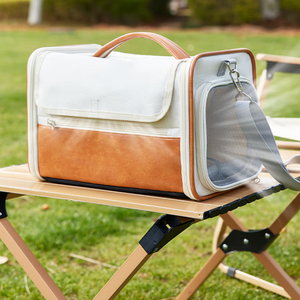 Sac de transport pour animaux de compagnie de petite taille, lapin, chat, chien, avec fenêtre en maille respirante, sac de voyage avec poignée, sac de transport pour animaux de compagnie en plein air - Product Image 3