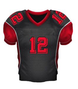 Maillot de football américain athlétique à manches longues, coupe régulière, numéro universitaire, imprimé sur mesure, écologique, séchage rapide - Product Image 2