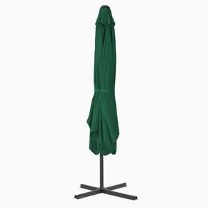 Grand parasol de jardin en polyester vert avec base en acier - Product Image 3