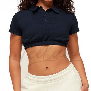 Nuevo Diseño 2026 Ropa de Mujer, Camisetas Polo para Mujer, Camiseta Polo de Moda para Mujer, Corte Ajustado, Personalizada, Proveedor de Ropa Urbana - Product Image 4