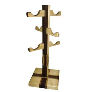 Wooden Multi Slot Stand Rustic Artistic Handcrafted Minimalist Modern Vintage <b>Kitchen</b> Dining Home Office Accessory Organizer - Product Image 1