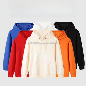 Abrigo deportivo cálido de algodón puro personalizado para hombre, sudaderas con capucha impermeables a prueba de sudor con patrón sólido de terciopelo, ODM, muestra gratis al por mayor - Product Image 1