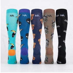 North Approach <b>Knee</b> <b>High</b> <b>Socks</b> Cartoon Pattern Breathable Spandex Polyester Adults Casual Summer <b>Socks</b> - Product Image 2
