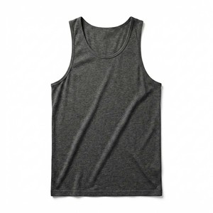 Camiseta Deportiva Minimalista Gris Carbón para Hombre, Camiseta sin Mangas para Entrenamiento, Ropa Deportiva Premium - Product Image 5