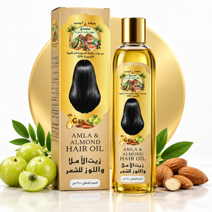 น้ำมันบำรุงผมสมุนไพรธรรมชาติอัมลาและอัลมอนด์ สูตรบำรุงด้วยอัลมอนด์ เนื้อบางเบา ใช้ได้ทุกวัน ผลิตแบบ OEM - Product Image 6