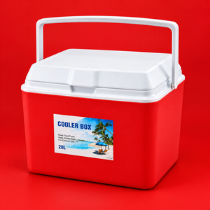 Glacière isotherme non électrique JAYA MATA 20L en plastique PP, portable, avec blocs de glace réutilisables pour le camping en plein air, design moderne - Product Image 1