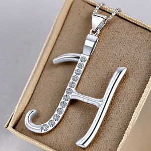 Custom Iced <b>Initial</b> Alphabet Letter Lab Grown Diamond Round Brilliant Cut Charm Pendant 10K Solid Gold Trendy <b>Necklace</b> Gift Idea - Product Image 4