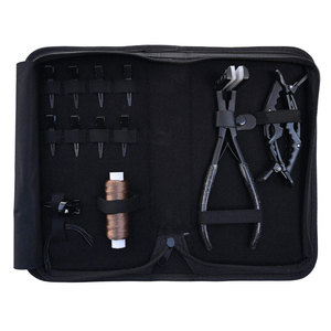 Meilleur Kit d'Outils Professionnels pour Extensions de Cheveux : Pince à Bandes, Aiguille Courbe pour Perruques, Acier Inoxydable Qualité Salon, pour Coiffure et Séparation - Product Image 1