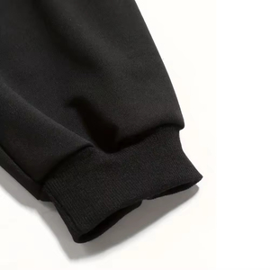 Ensemble de survêtement pour homme avec logo brodé personnalisé, veste à capuche et pantalon, coupe ample, style jogging - Product Image 3