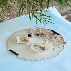 Bandeja Rectangular de Resina Hecha a Mano de Lujo, Elegante Plato para Servir con Diseño Personalizado para Fiestas en Casa, Cenas, Bodas, Decoración Premium - Product Image 2
