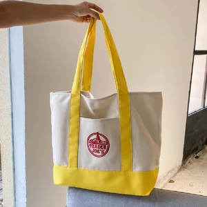 Bolsa de mano de fábrica directa, de lona de algodón de alta calidad, reutilizable, duradera y elegante, para mujer. - Product Image 3